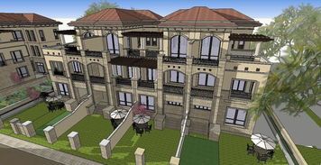 精品欧式风格多层住宅别墅建筑SU模型设计图下载 图片14.75MB 建筑模型库 SU模型