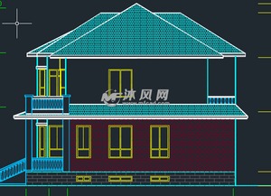 二层现代私人花园别墅带地下室 阳台房屋建筑施工图 平面cad 结构cad pdf墨线图 效果